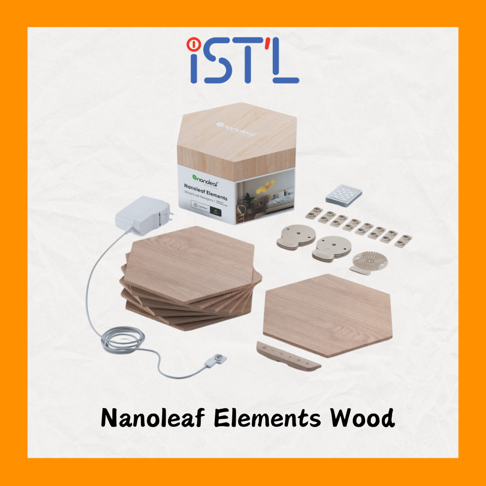 Nanoleaf Elements Wood Look Hexagons - Smart Light Smarter Kit (3/7 ...
