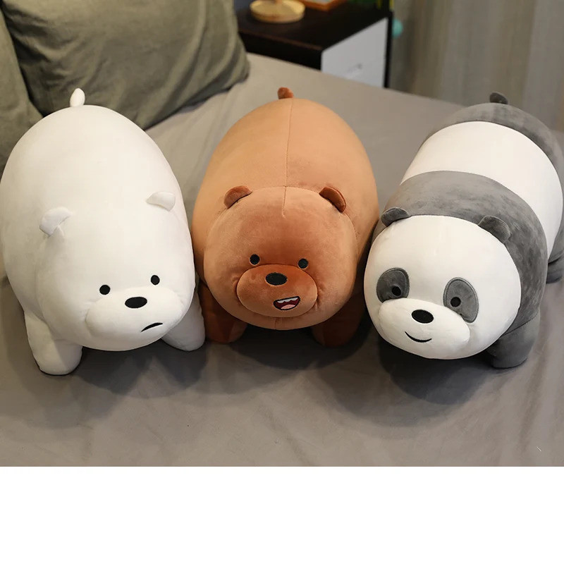 Original Kawaii We Bare Bears Plush Toys Grizzly Panda Ice Bear Doll