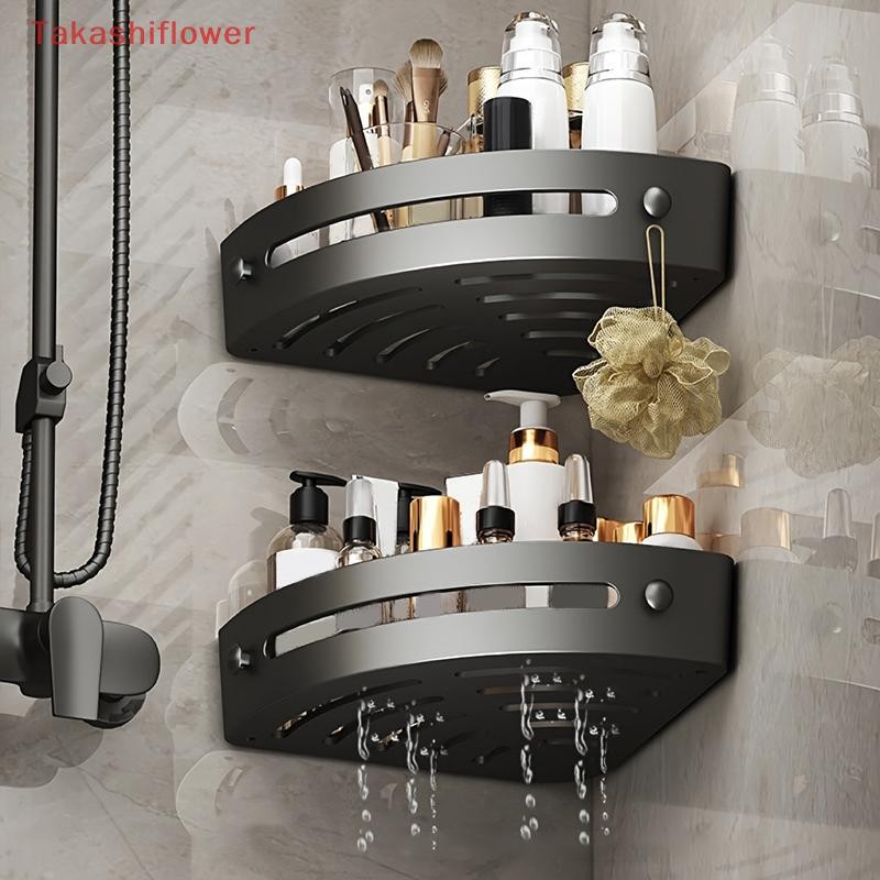 (Takashiflower) Three-story Bathroom Nail Free Rack Shower Corner Rack ...