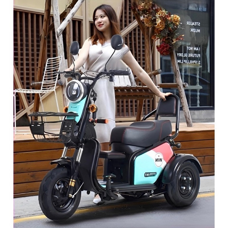 free phissing New Mini 1500W High Power Electric tricycle 3 seater