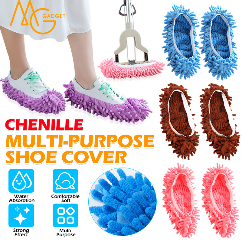 Dust Mop Slipper Washable House Floor Mopping Cleaning Slipper Reusable ...