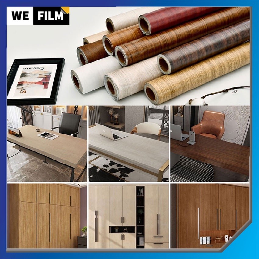 Waterproof Wallpaper PVC Wood Grain Stickers for Wardrobe Table ...