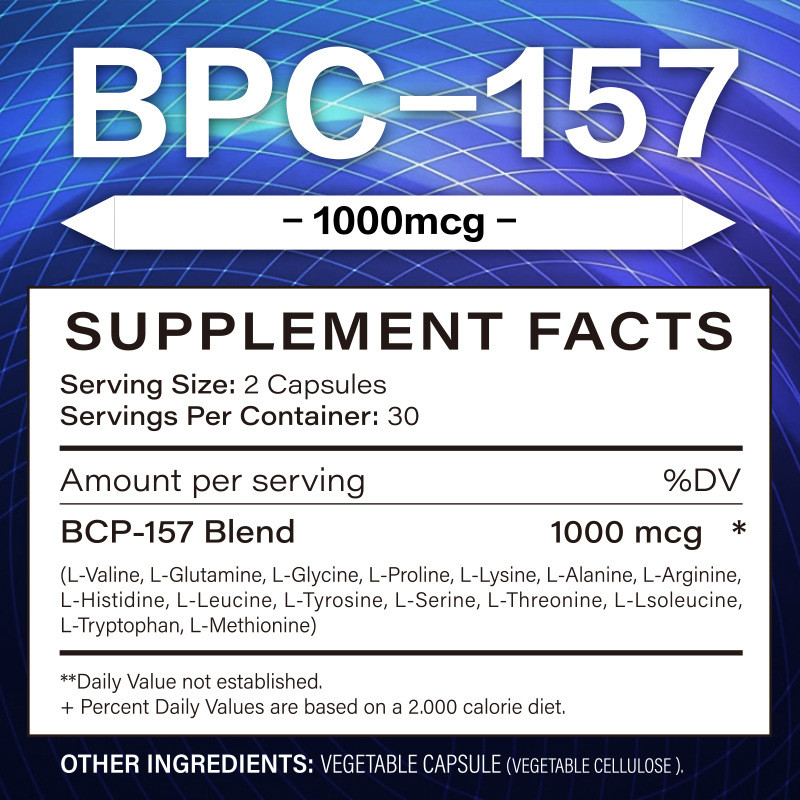 BPC-157 Peptide Capsules 1000mcg – Clinically Tested for Joint Repair,  Muscle Recovery & Inflammation Relief | 60 Vegan Capsules, Lab-Backed  Formula