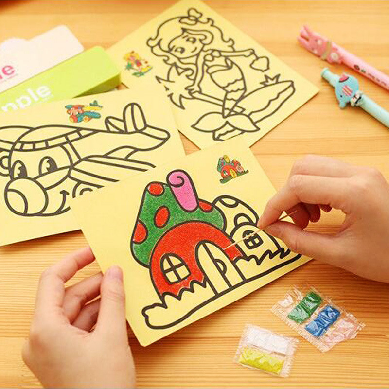 DIY Children Sand Painting Kindergarten Drawing Art Creative Handmade ...