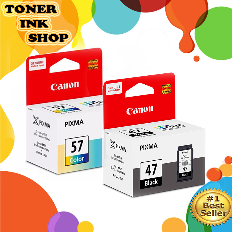 CANON PG47 / PG 47/ PG-47 BLACK / CL57 / CL-57 / CL57S CL-57S INK ...