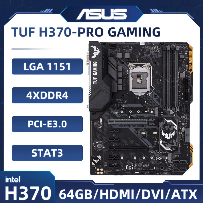 Asus TUF H370-PRO GAMING Motherboard Intel H370 LGA 1151DDR4 64GB ...