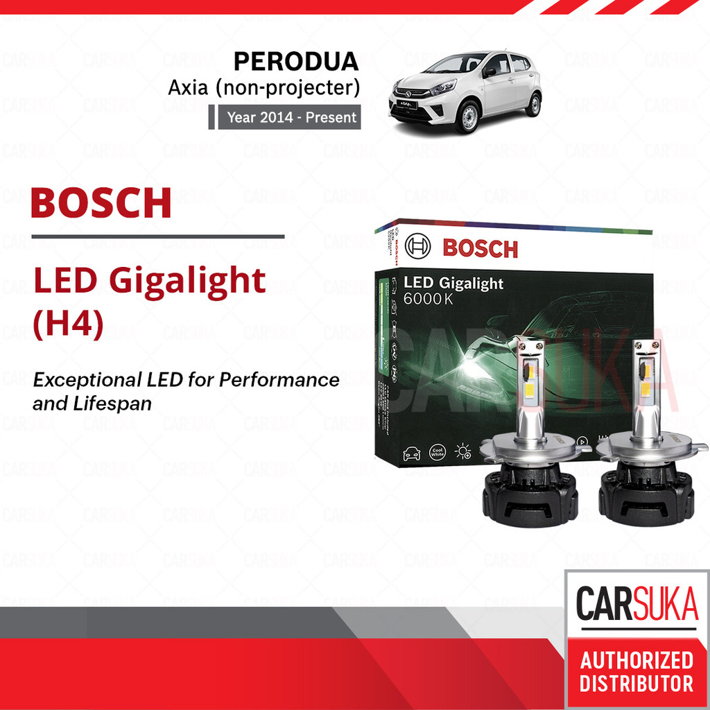 Bosch LED Gigalight 6000K H4 Halogen Headlight Retrofit Bulb + CANBUS ...