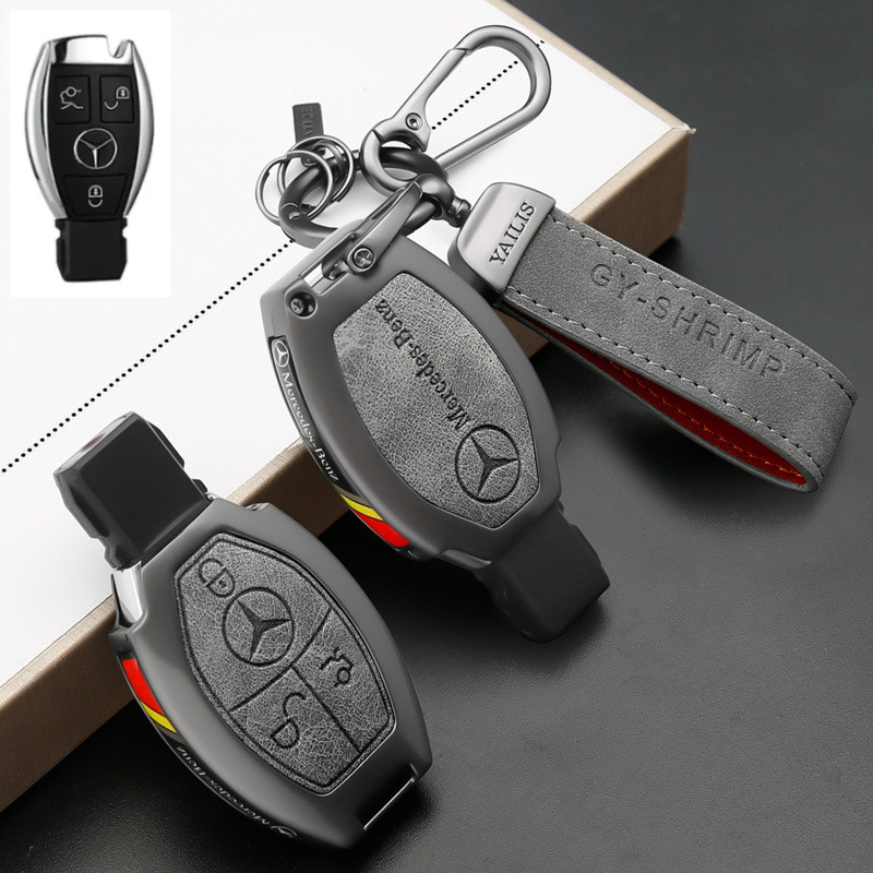 Car Key Cover Holder Key Chain for Mercedes Benz E C S GLC Class E200 ...