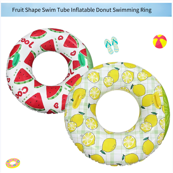 PVC Fruit-Shaped Inflatable Swimming Ring Pool Float for Kids and ...