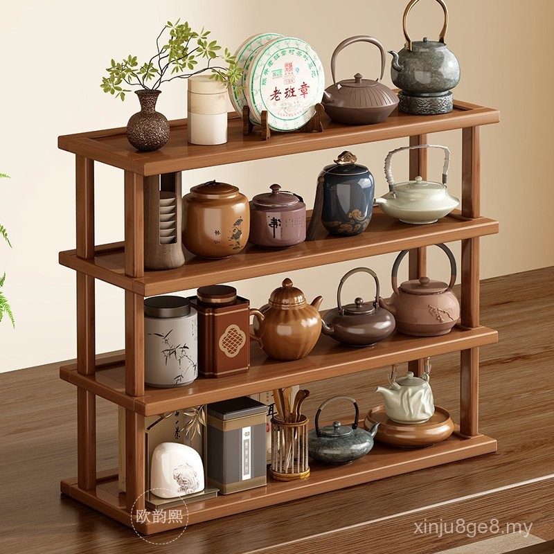 Desktop Bogu Rack Countertop Cup Rack Teapot Tea Storage Rack Solid ...