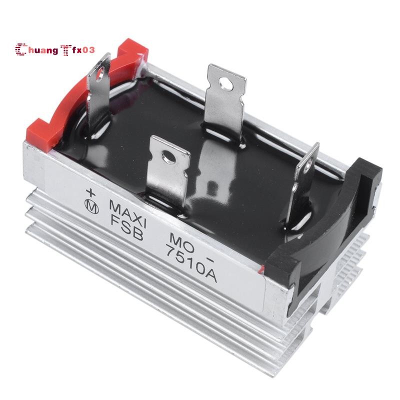 Aluminum Heatsink Base Single Phase Bridge Rectifier Diode 75A 1000V ...