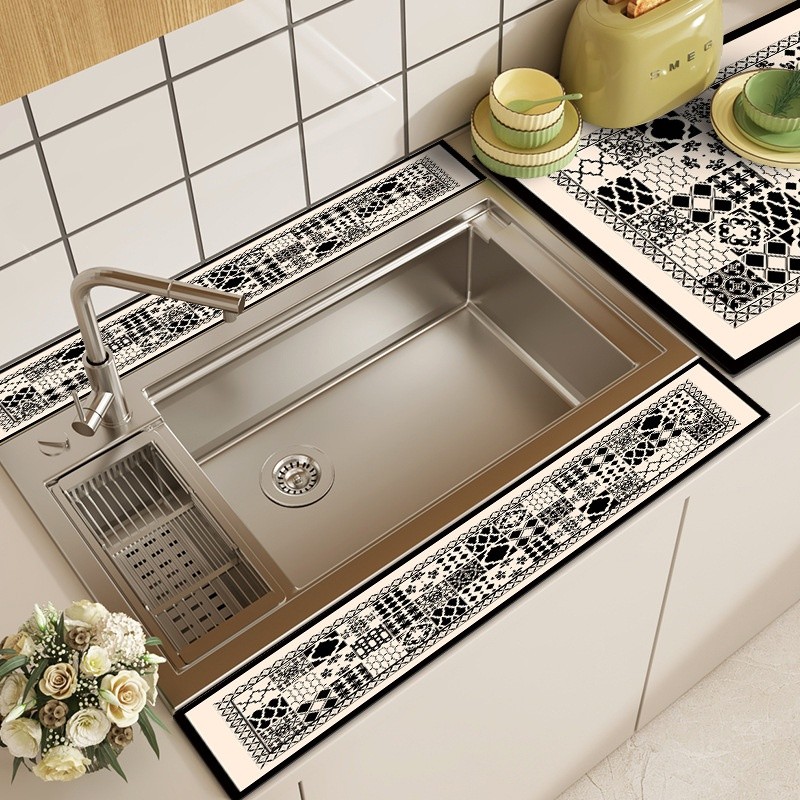 Kitchen Sink Side Drain Pad Dining Table Absorbent Leather Pad Stove ...