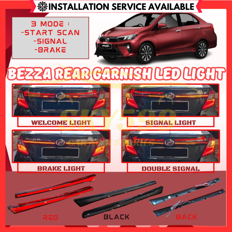 Perodua Bezza 2020-2025 Rear Garnish Running Taillamp Brake Signal Drl ...
