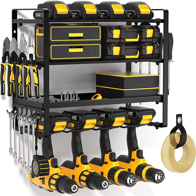 Four-layer Electric Drill Rack Wall-Mounted Power Tool Rack ...