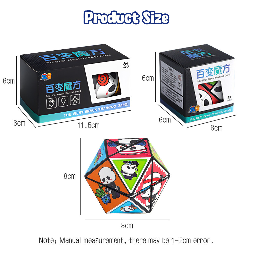 LAKOE Kids Magnetic Cube Panda Magic Cube Magnet Puzzle Cube Variety ...