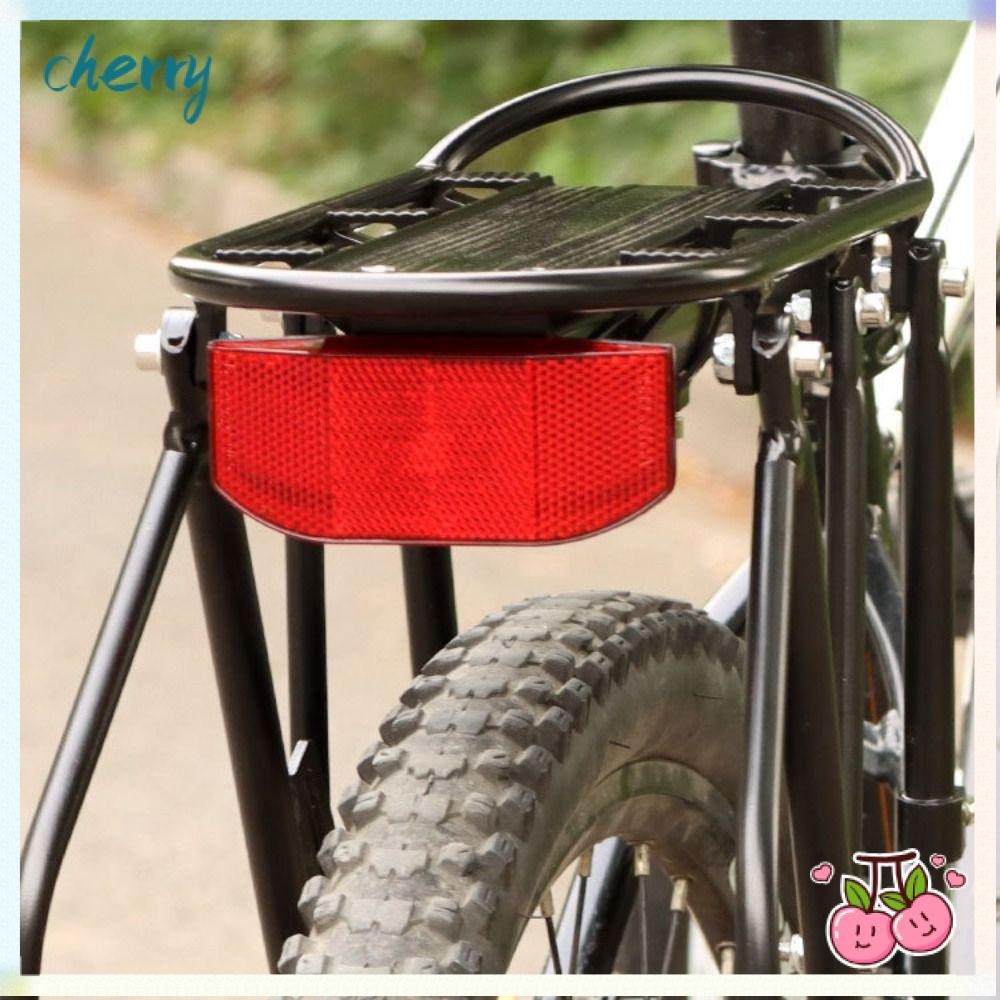 CHERRY Bicycle Rear Light, Metal Acrylic Red Black Bike Rack Reflector ...
