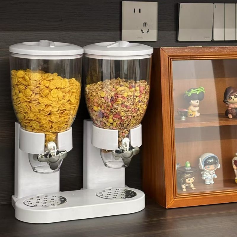 Capacity Candy Dispenser Countertop Rotatable Triple Cereal Countertop ...