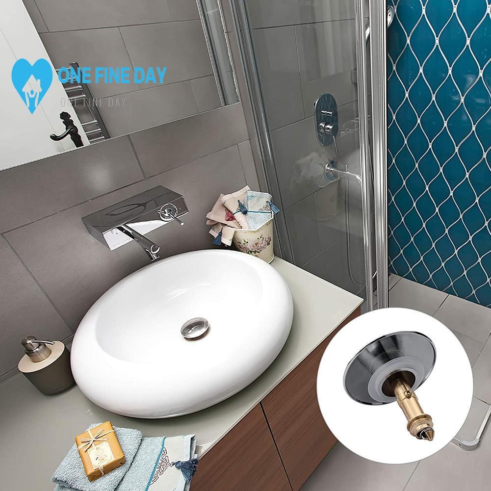 Chrome Easy Pop Up Basin Waste Bathroom Sink Push Button Clack Plug ...