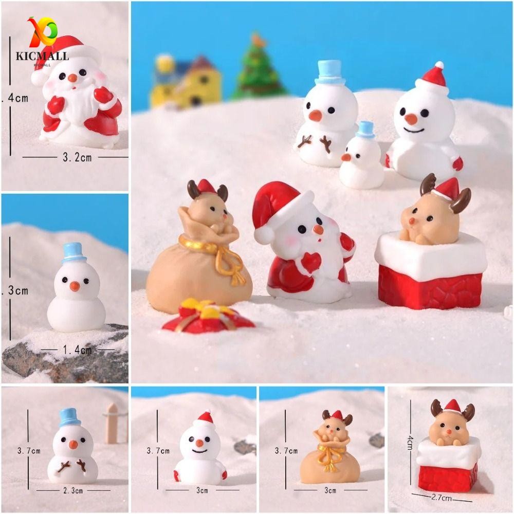 KICMALL Miniature Snowman Model, Miniature Snowman Micro Landscape ...
