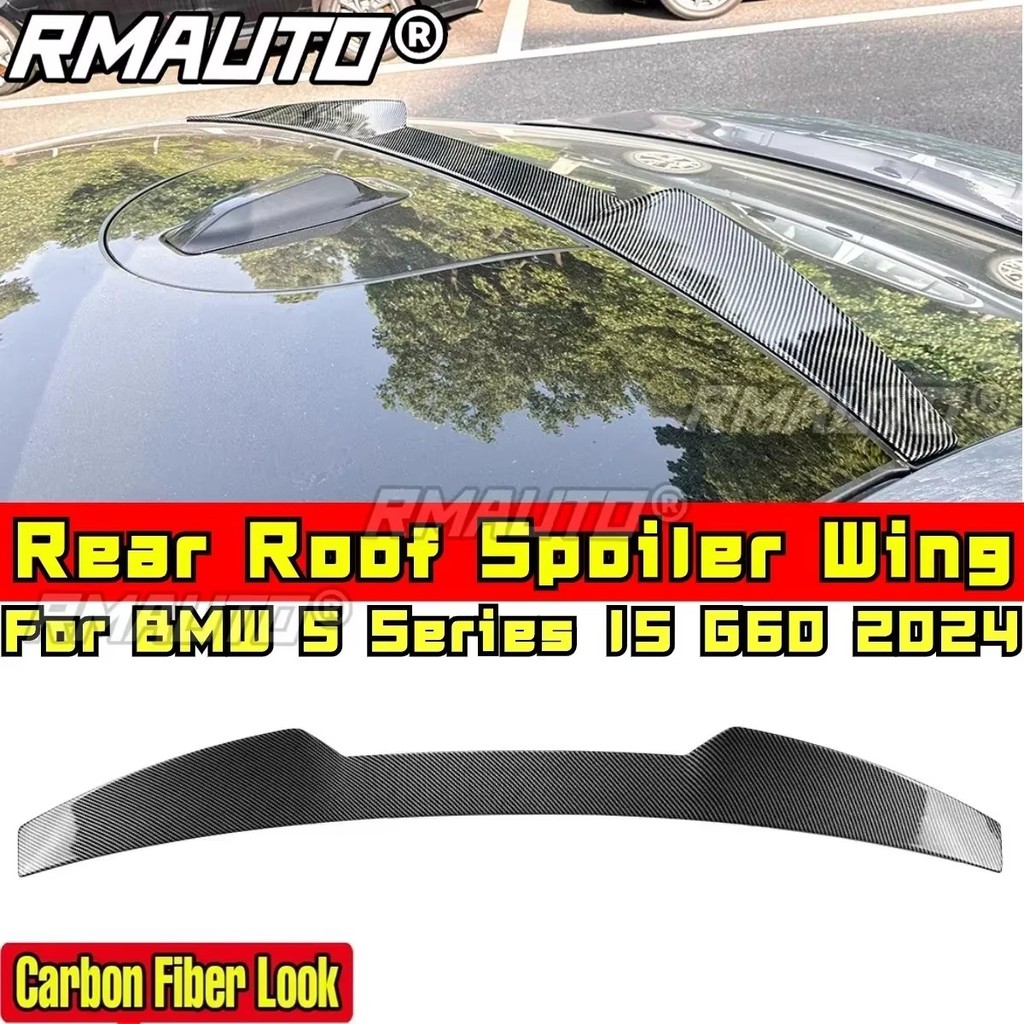 For BMW 5 Series I5 G60 2024 Body Kit Rear Roof Spoiler Carbon Fiber ...