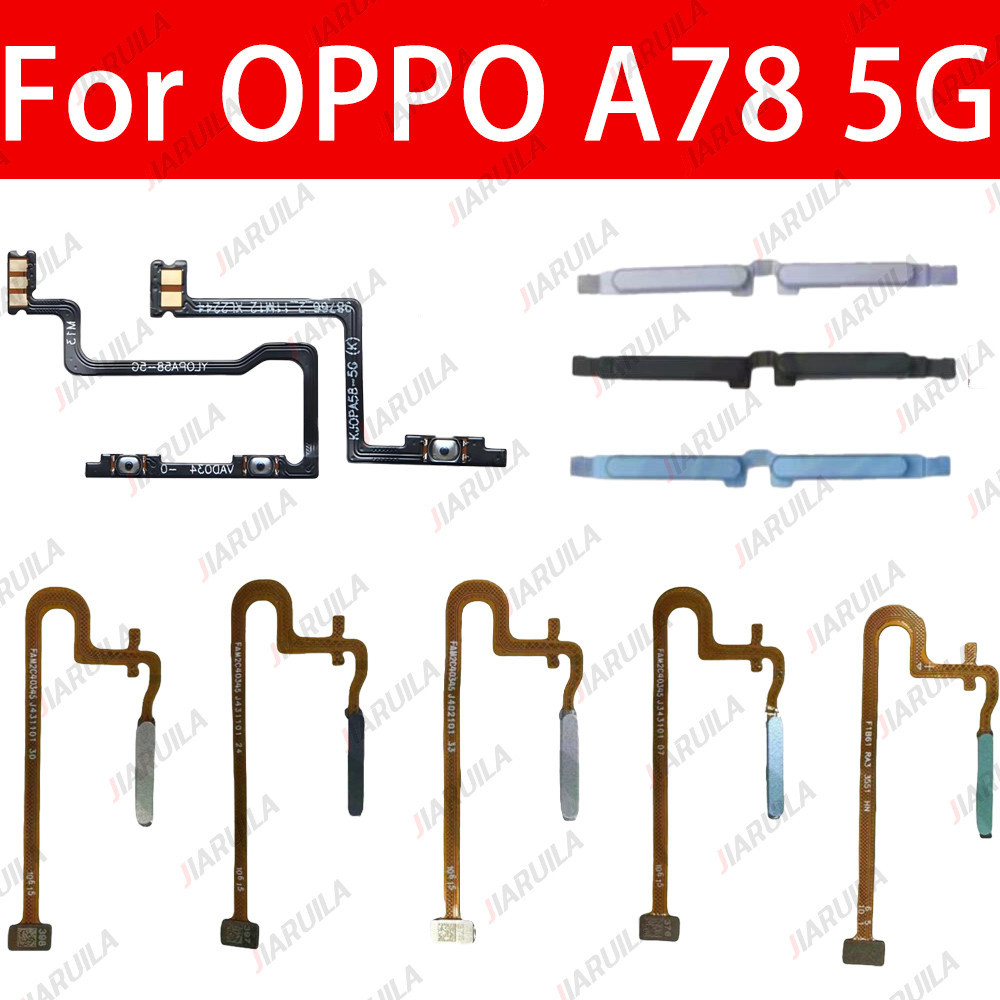 For OPPO A78 5G Fingerprint Sensor ID Home Button Power on off Volume ...