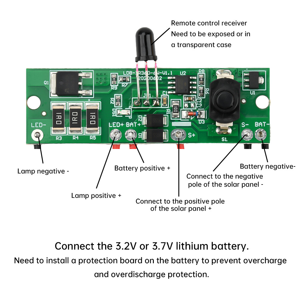 Pcbfun Integrated Solar Street Light Controller Circuit Board 3.2V/3.7V ...