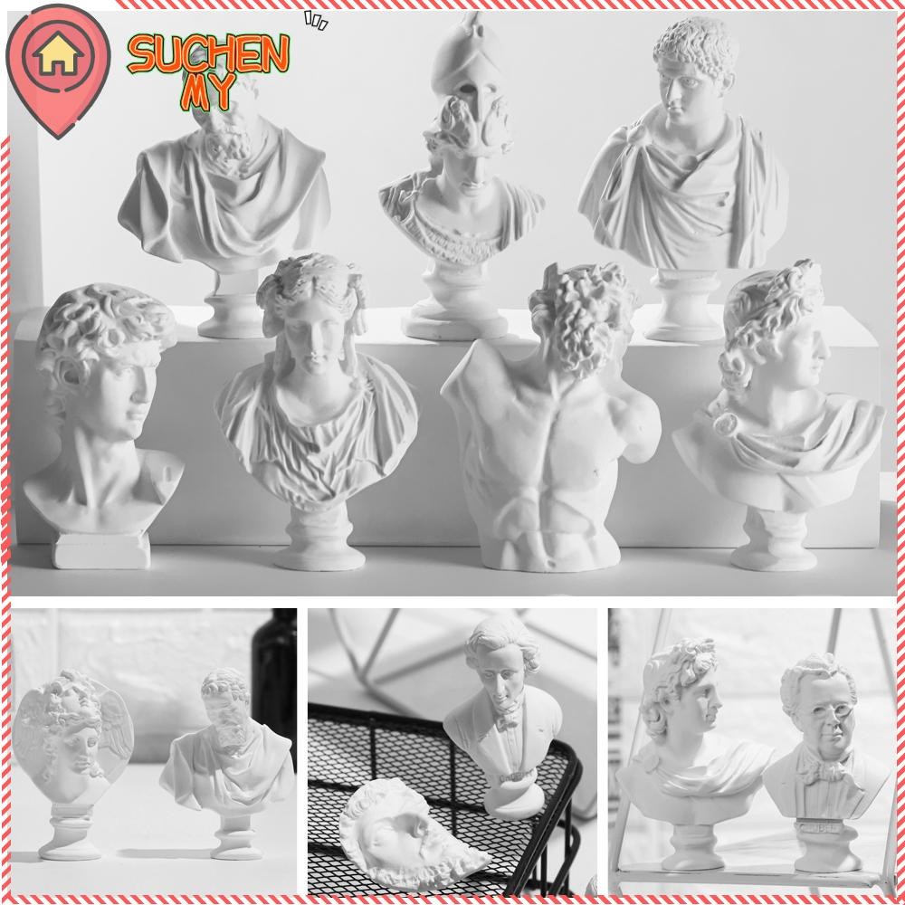 SUCHEN Nordic Plaster Statue Famous Sculpture Mini Gypsum Bust ...