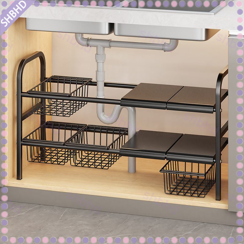 Kitchen Rack Sewer Sink Rack Countertop Rack Stainless Steel Cabinet ...