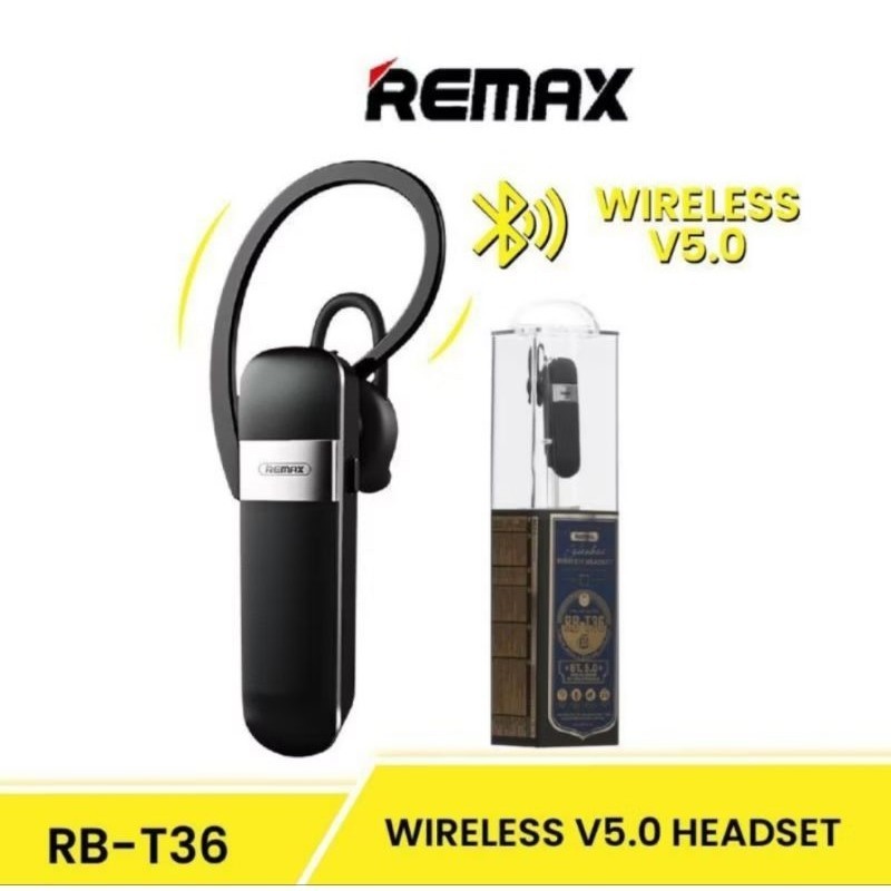 Remax RB-T36 Bluetooth Wireless Headset Earpiece Handsfree | Shopee ...