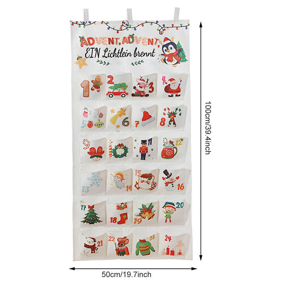 lotsofgoods Advent Calendar 2024 Reusable Fabric Christmas Advent ...