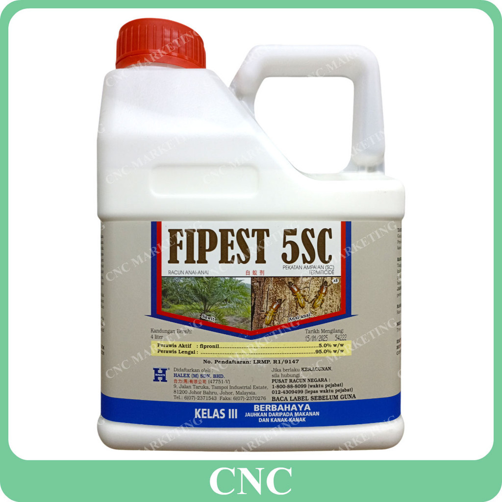 4L Fipest 5SC Halex Fipronil 5% Racun Serangga Insecticide Anai-anai ...