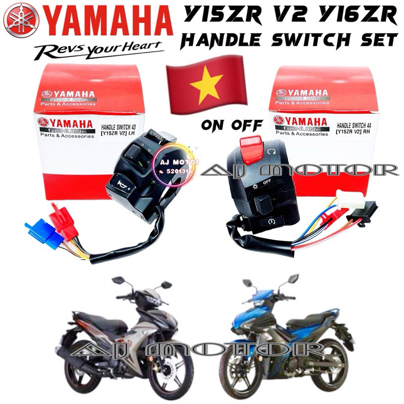YAMAHA Y15ZR V2 / Y16ZR [ HANDLE SWITCH RH ON OFF LAMPU & LH STANDARD ...