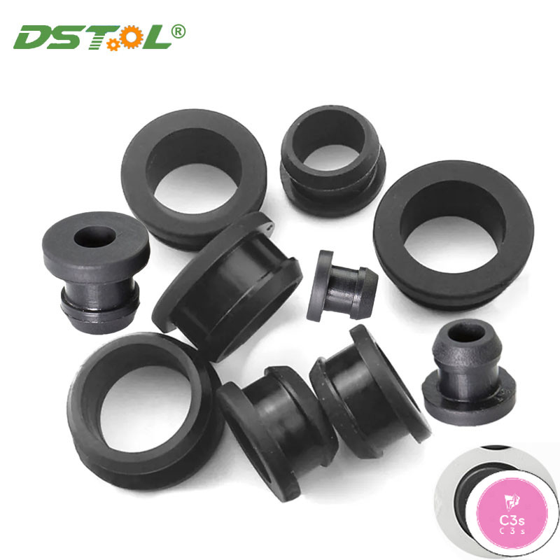 C3S Silicone Rubber Snap-on Grommet Hole Plugs End Caps Bung Wire Cable ...