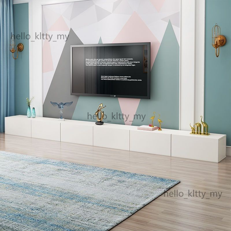 Floorstanding TV White Colour Nordic Modern Style living room