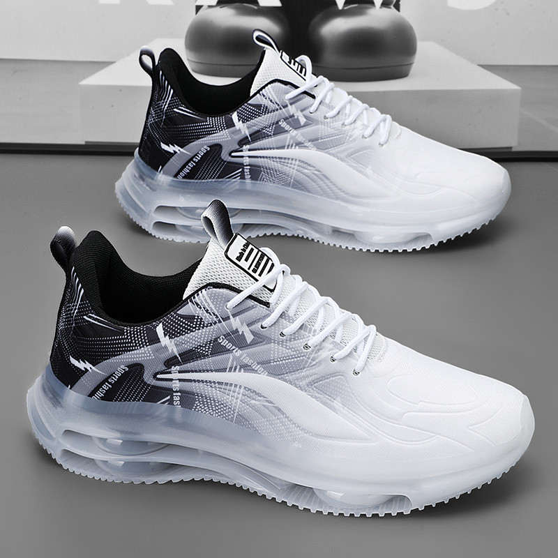 Sports Shoes Men's Shoes Spring Breathable Shock Absorption Large Size  Teenagers Heightening Casual Running Trendy Shoes