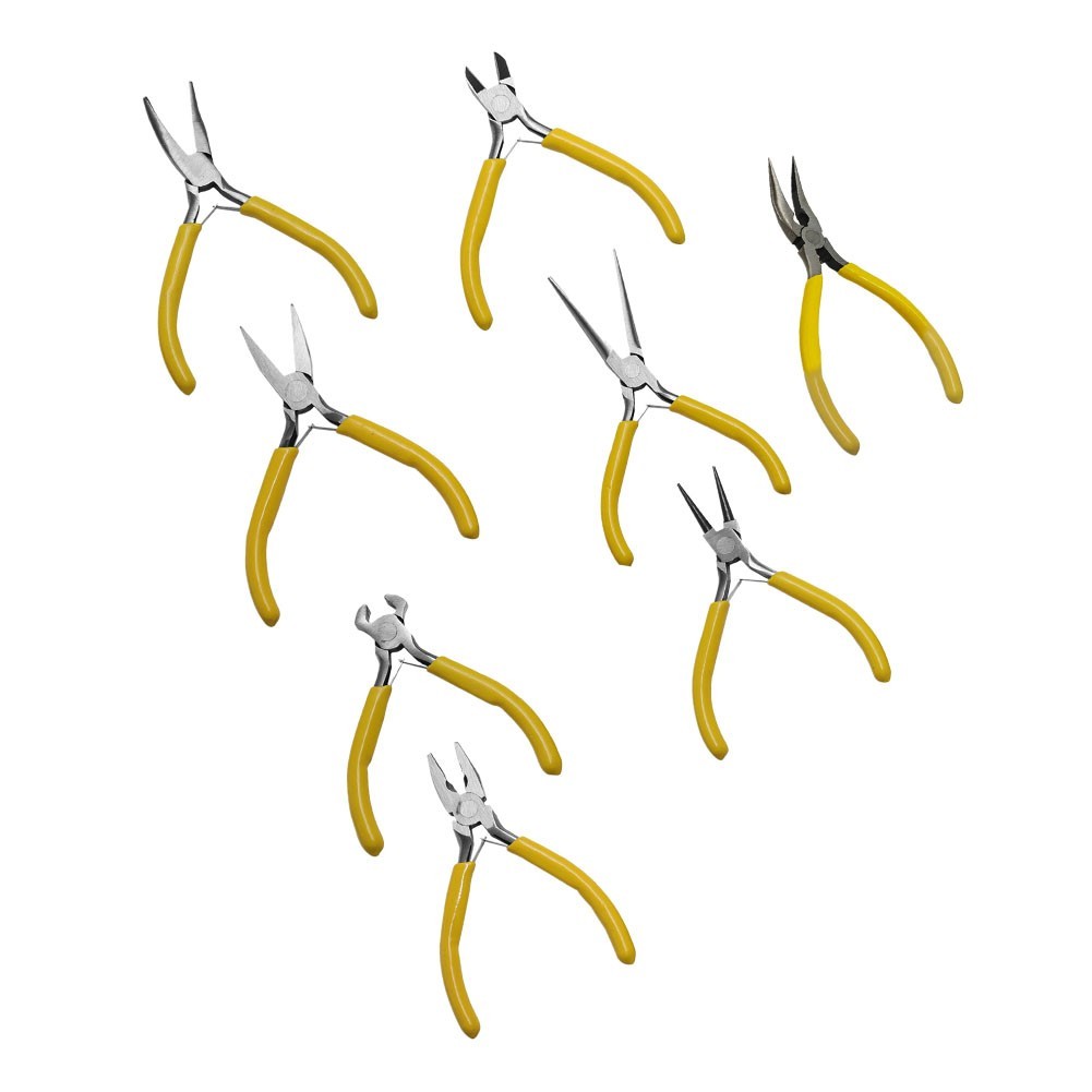 TOOLUTION 5 Inch Needle Nose Pliers – Jewelry Pliers With Wire Cutter, Spring-Loaded, Serrated Fine Tips For Electronics Repair, DIY Crafts, And Precision Work