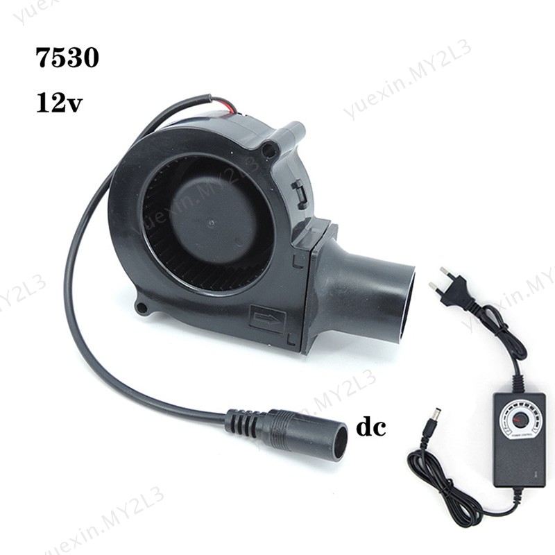 12V 7cm 7530 DC Power Variable Speed Controller Air Blower Cooler ...