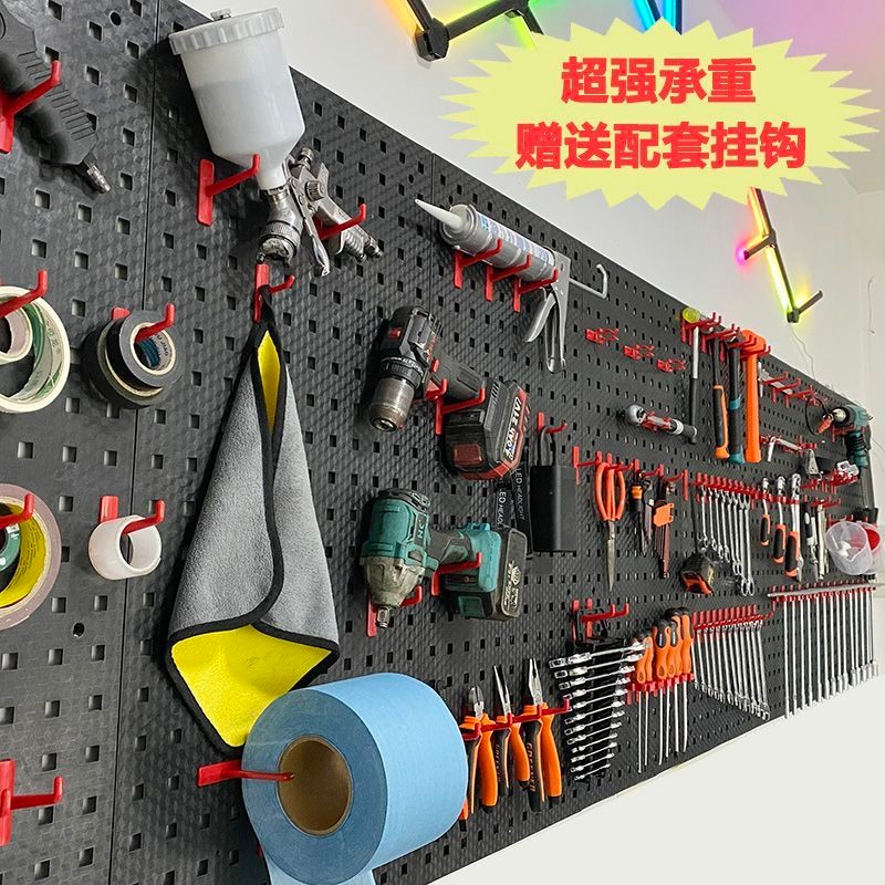 [Multi-Hook Storage] Tool Hanging Board Rack Plastic Hole Board Car ...