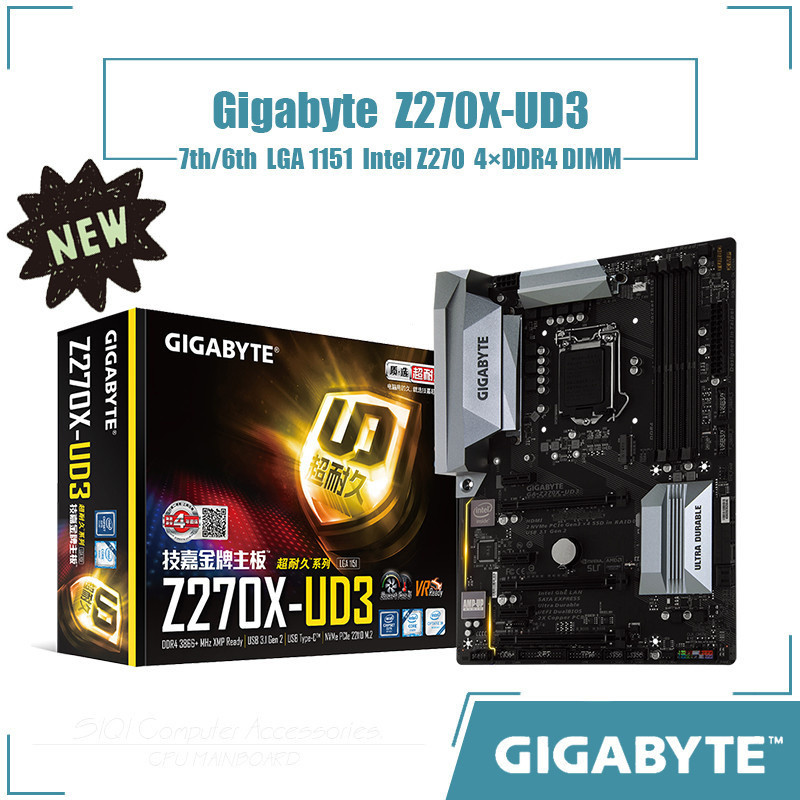 (second hand)Gigabyte Z270X-UD3 motherboard LGA 1151 4xDDR4 DIMM Using ...