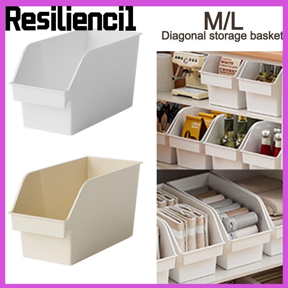 RESILIENCI1 Clutter Organizer Basket, Oblique Mouth Desktop Organizer ...