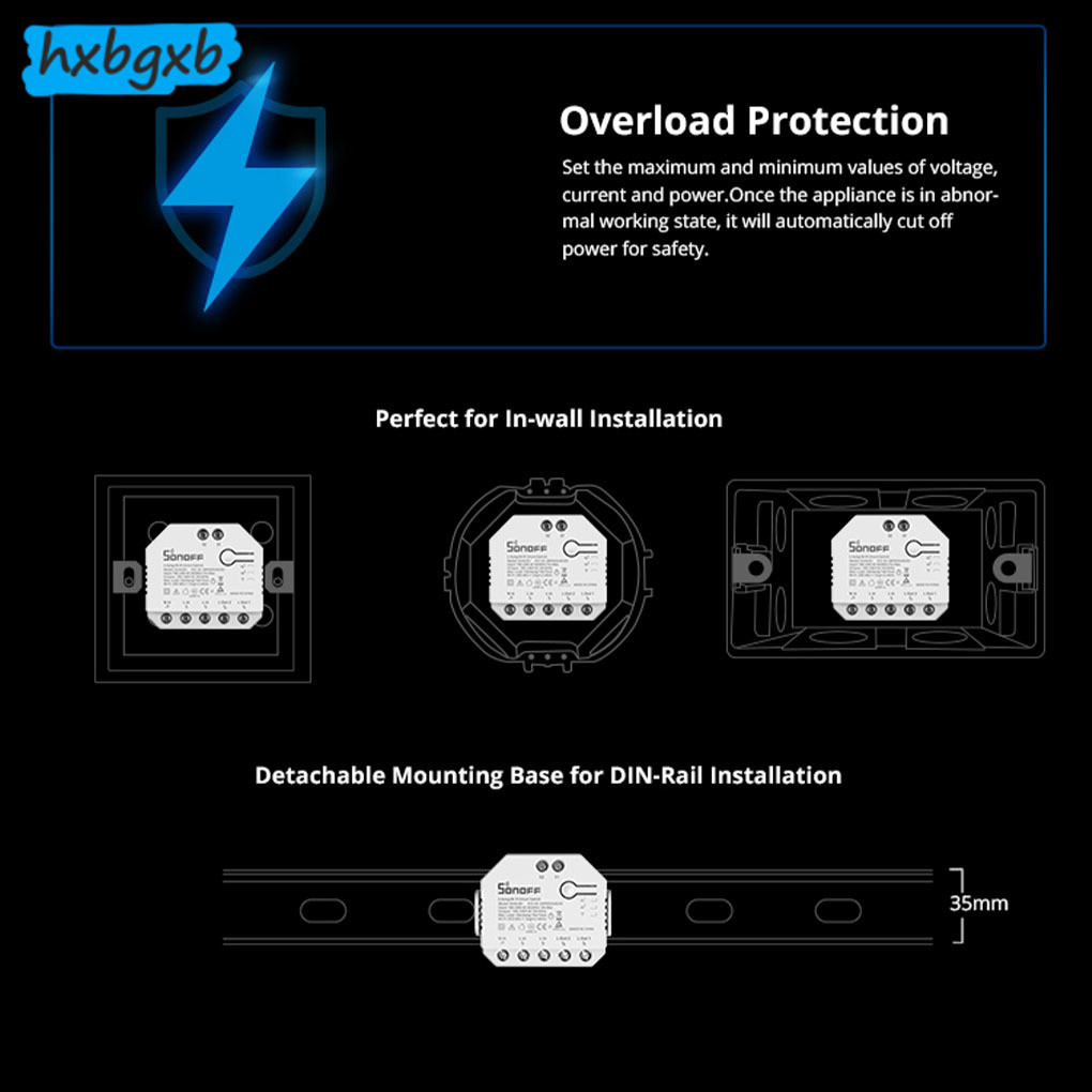 1/2/3/4/5 WiFi Smart Switch Two Way App Voice Assistant Module Portable ...