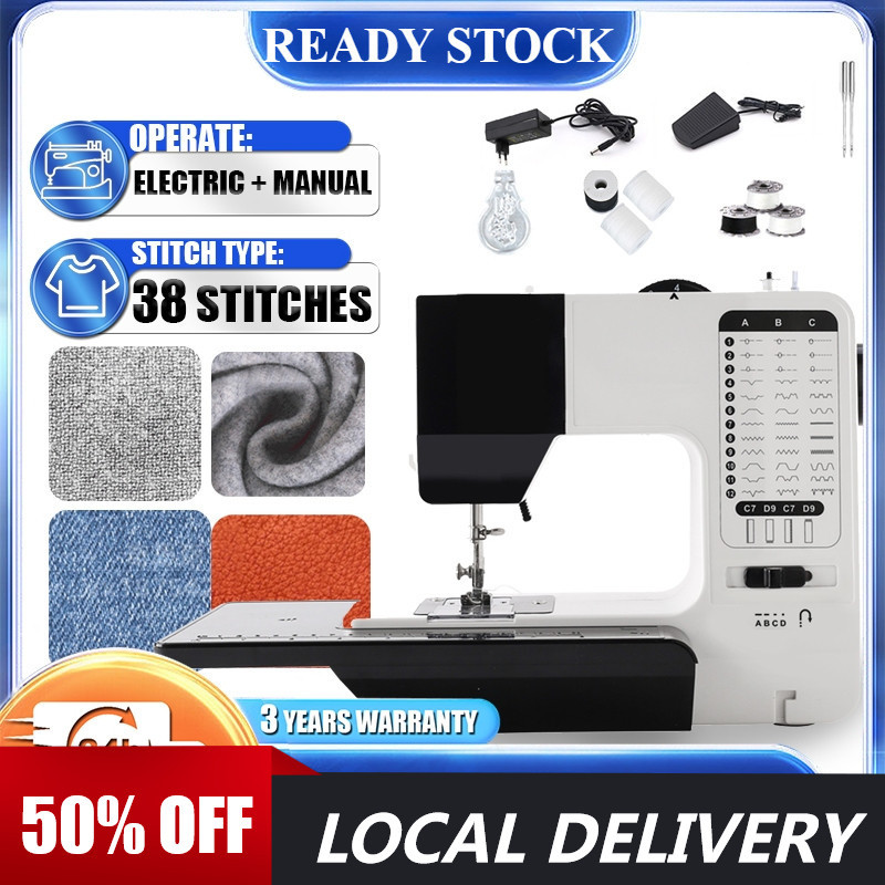Ready Stock Sewing Machine/Mini Sewing Machine/mesin jahit portable/38 ...