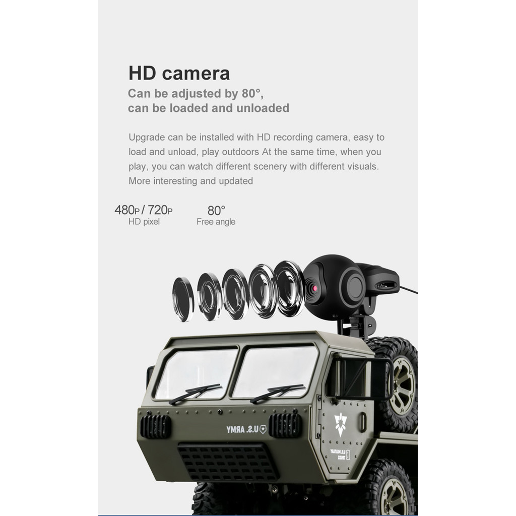 FAYEE FY004 RC Car 2.4G All-Terrain 6WD Off-Road Pickup Truck 70M ...