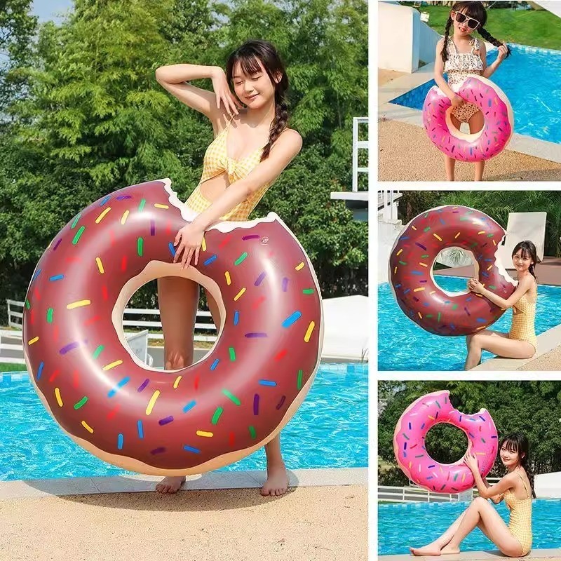 Inflatable Swimming Pool Donut Ring Children Swim Thick | Shopee Malaysia