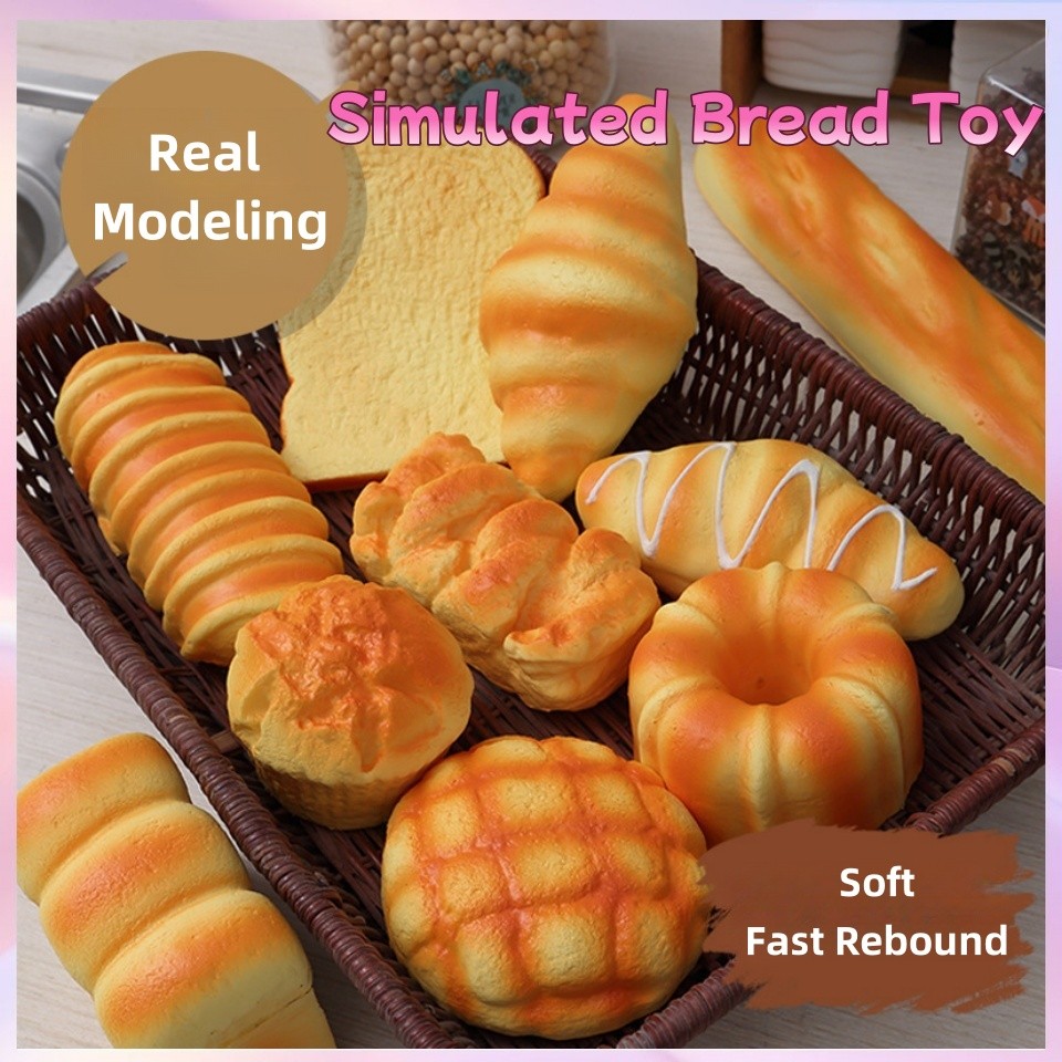 Simulation Bread Artificial French Bread Pretend Play Toy Stress Relief ...