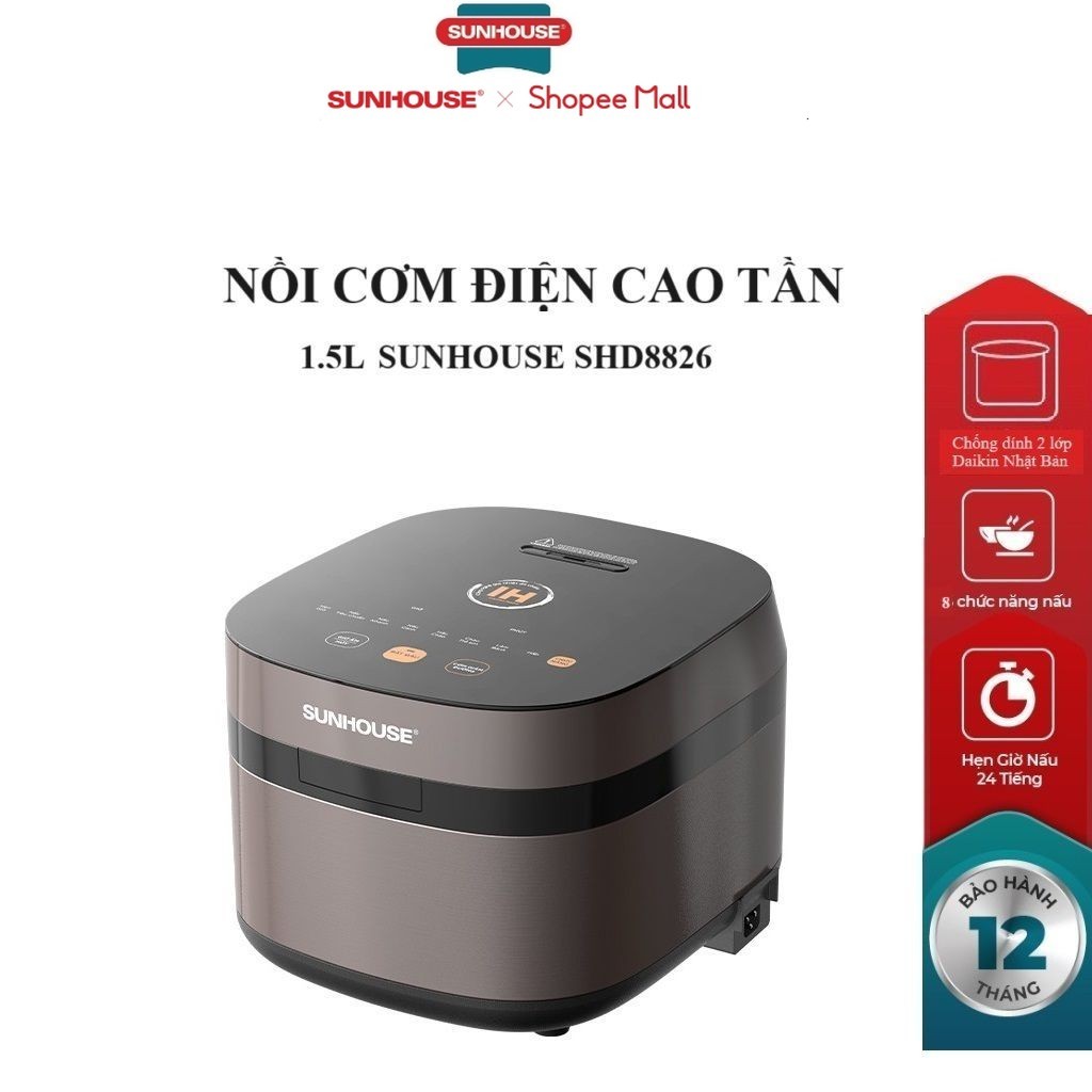 Sunhouse SHD8826 1.5L HIGH FREQUENCY RICE COOKER | Shopee Malaysia