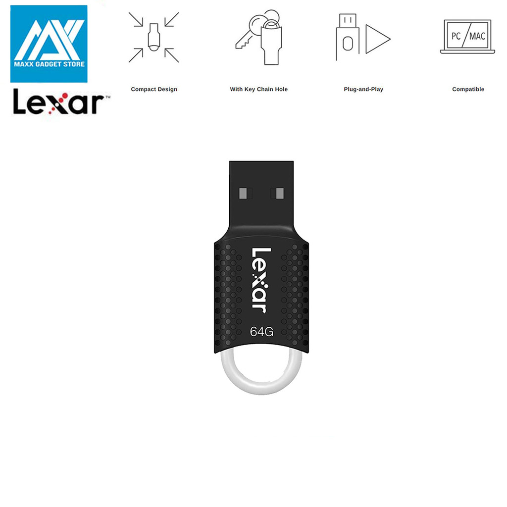Lexar JumpDrive V40 USB 2.0 Type-A Interface Flash Drive, Store and ...