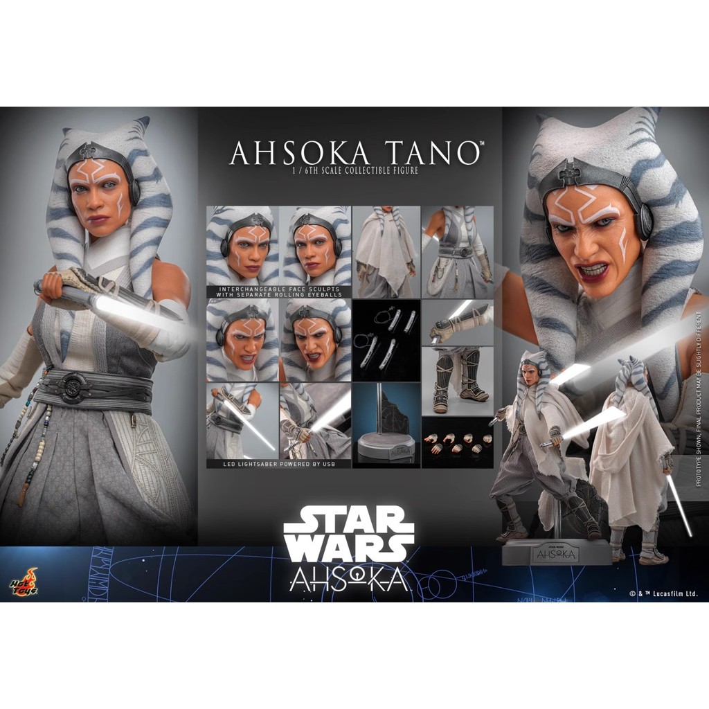 Hottoys HT 1/6 Star Wars TMS118 Ahso Katano AHSOKATANO Doll | Shopee ...