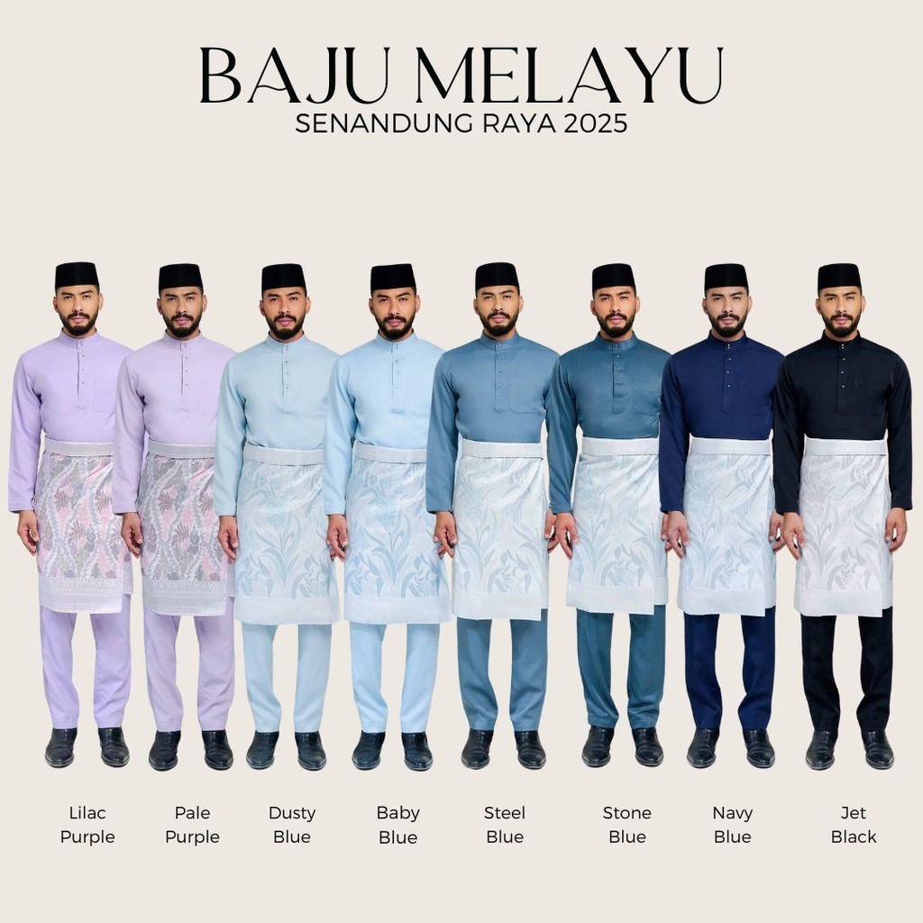 Baju Melayu Raya 2025 Tailored Fit New Colour | Shopee Malaysia
