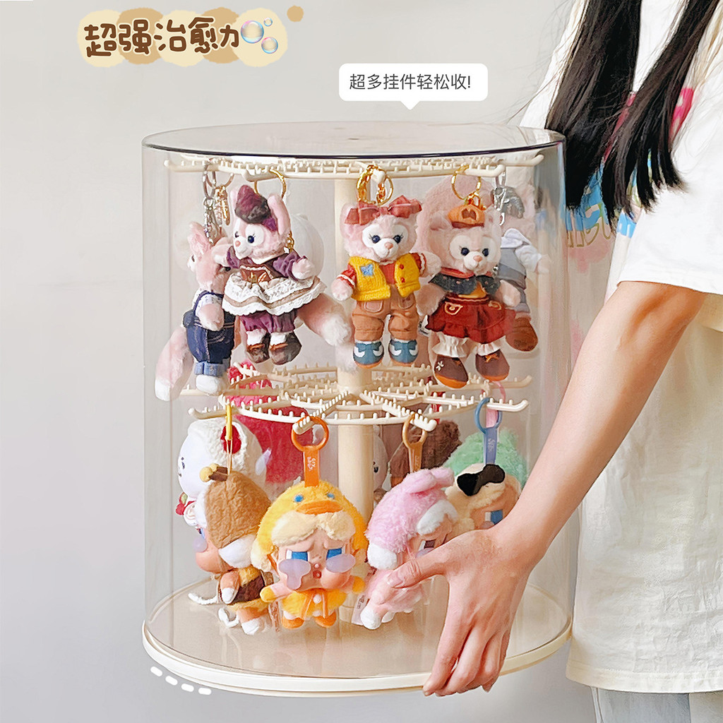2025 New Plush Doll Display Box with Double Layer Rotating Rack ...